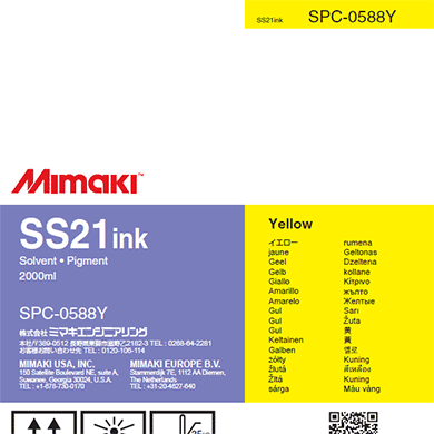 Mimaki Ink Yellow Mimaki SS21 Ink - 2000cc