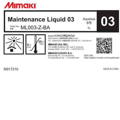 Mimaki: Maintenance Liquid 03 1L Bottle C-ML003-Z-BA-1