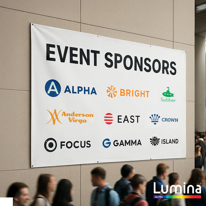 Lumina 7501 - White Gloss 54" Scrim Banner 13oz.