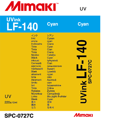 Mimaki Ink Cyan LF-140 UV curable ink 220cc cartridge