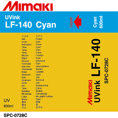 Mimaki Ink Cyan LF-140 UV curable ink 600cc Ink Pack
