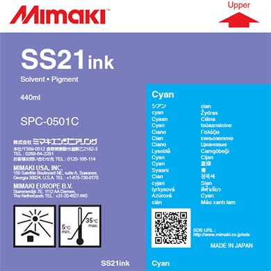 Mimaki Ink Cyan Mimaki SS21 Ink - 440cc