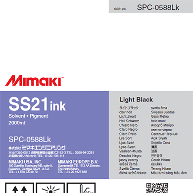 Mimaki Ink Light Black Mimaki SS21 Ink - 2000cc