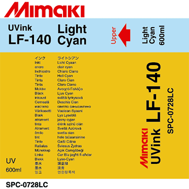 Mimaki Ink Light Cyan LF-140 UV curable ink 600cc Ink Pack
