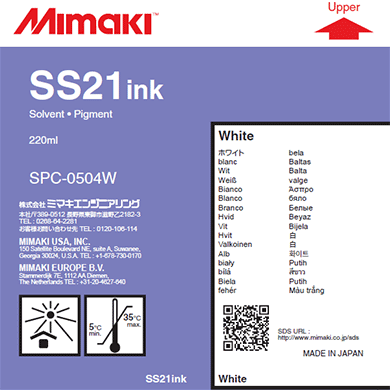 Mimaki Ink White 220cc Mimaki SS21 Ink - 440cc