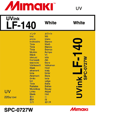 Mimaki Ink White LF-140 UV curable ink 220cc cartridge